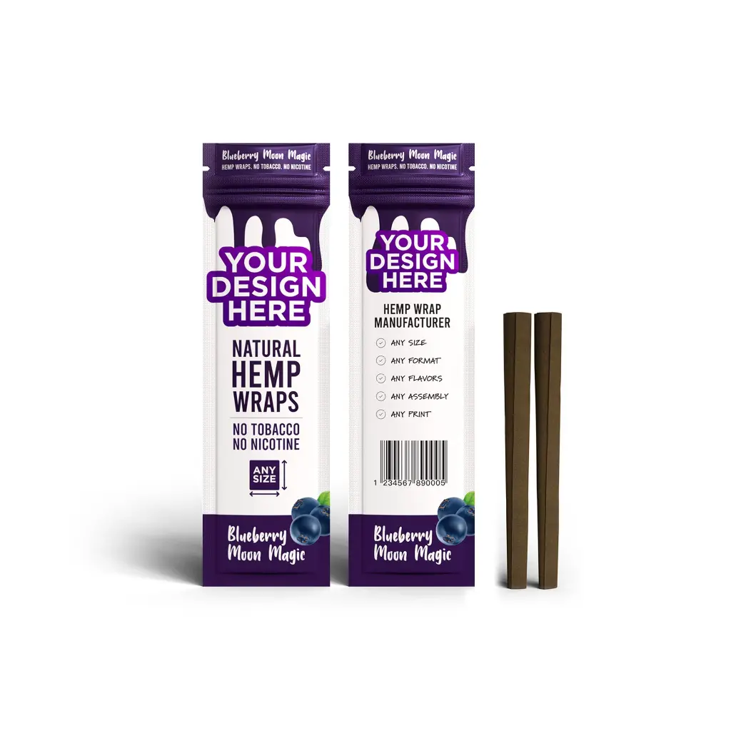 CUSTOM CURLED HHL HEMP WRAPS IN MULTIPE SIZE & FORMATS PACKED IN MYLAR BAG-BLUEBERRY-2.webp