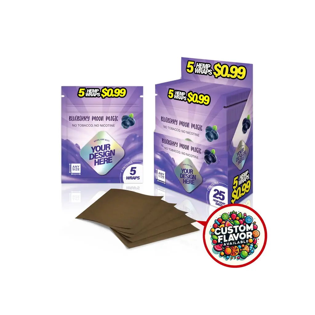 Custom Flavored Hemp Wrap Flat Sheets